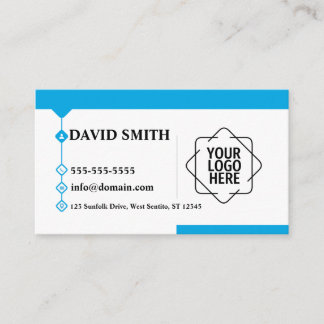 logotipo de personalizado tarjeta de visita minima