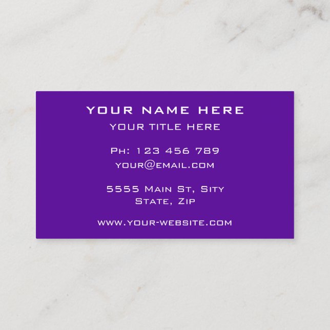 Logotipo de personalizado y tarjeta profesional de (Reverso)