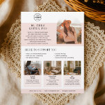 Logotipo de psicólogo Terapia Foto Volante de Rubo<br><div class="desc">Este folleto cuidadosamente diseñado es ideal para psicólogos y terapeutas con licencia que buscan comunicar experiencia con calidez y claridad. Su paleta suave de color rubia, su marco de retrato redondeado y su refinada tipografía sísmica crean una impresión acogedora pero pulida, haciéndola perfecta para prácticas terapéuticas tanto clínicas como creativas....</div>