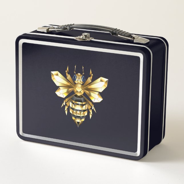 Logotipo de Relieve metalizado dorado falso poligo (Anverso)
