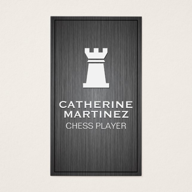 Logotipo de Rook | Fondo metálico (Frente)