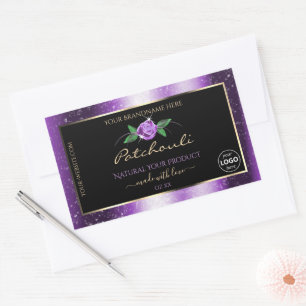 Logotipo de Rosa de flor de etiqueta de producto n