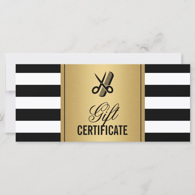Logotipo de salón de belleza Certificado de regalo (Anverso)