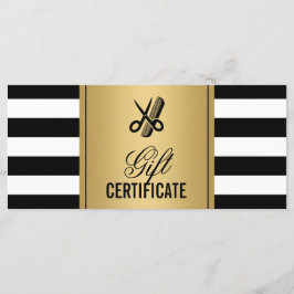 Logotipo de salón de belleza Certificado de regalo