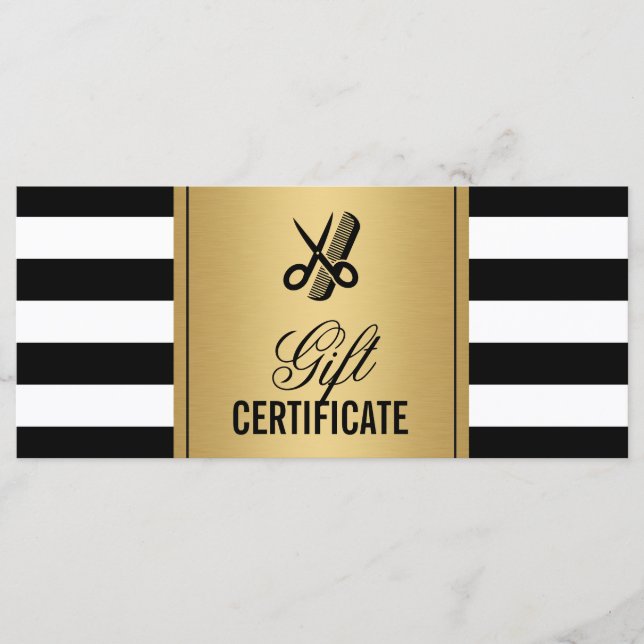 Logotipo de salón de belleza Certificado de regalo (Anverso)