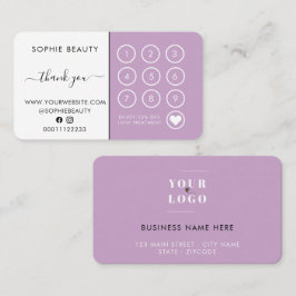 Logotipo de Salón de Belleza Lilac Gracias Tarjeta