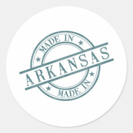 Logotipo de sello de goma verde hecho en Arkansas