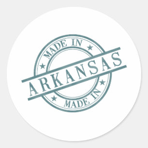 Logotipo de sello de goma verde hecho en Arkansas
