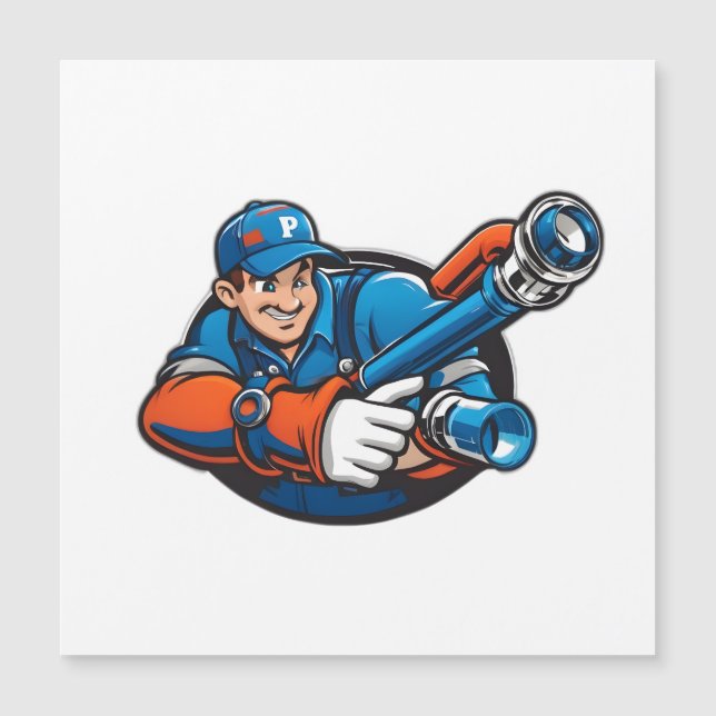 logotipo de servicios de fontanería (Anverso)