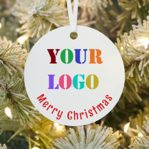 Logotipo de su empresa adornos de Navidad