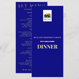 Logotipo de Tarjeta de Menú para Cena Corporativa 