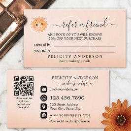 Logotipo de tarjeta de referencia de belleza para 