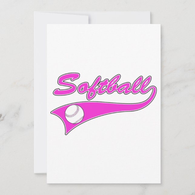logotipo de texto de softball rosa (Anverso)