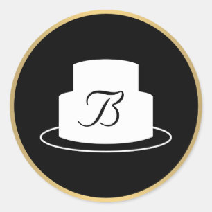 Logotipo de torta vintage Panadería II Pegatina