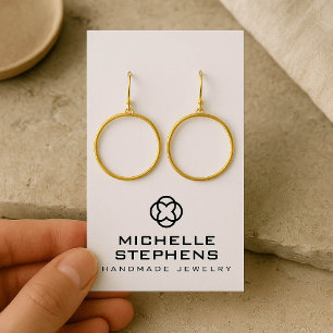 Logotipo de trébol moderno Jewelry Earring Holder