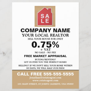 Logotipo de venta en casa, Realtor, publicidad de 