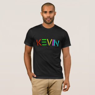 Logotipo del ALCOHOL de Kevin en la camiseta negra
