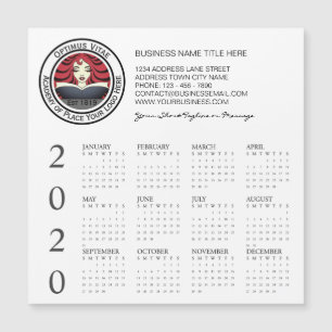 Logotipo del calendario del negocio 2020