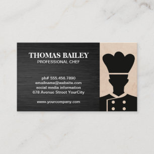 Logotipo del chef   Tarjeta de visita del propieta