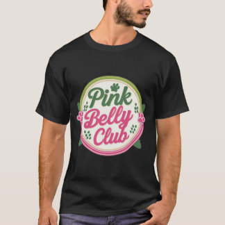 Logotipo del club Belly rosa Camiseta básica oscur