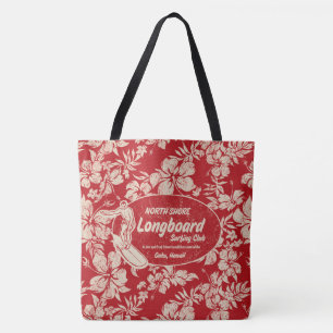 Logotipo del club Surfing Longboard y Bolsa Hibisc