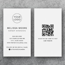 Logotipo del código QR, tarjeta profesional de neg