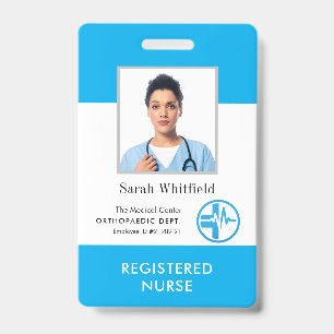 Logotipo del hospital y tarjeta de identificación