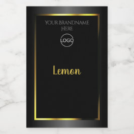 Logotipo del marco dorado de las etiquetas del pro