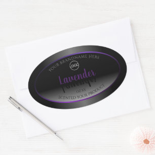 Logotipo del marco púrpura de la etiqueta moderna 