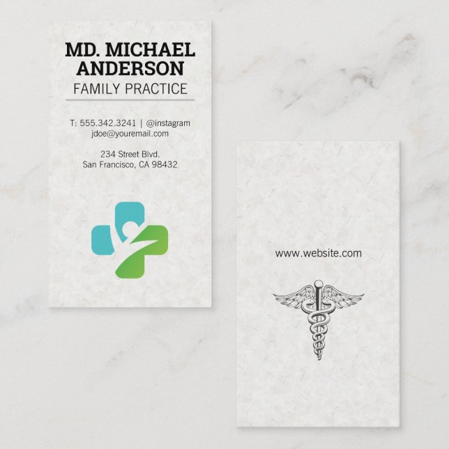 Logotipo del medicamento | Tarjeta de visita de sí (Anverso / Reverso)