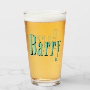 Logotipo del nombre Aqua Blue Barry,
