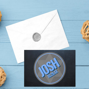 Logotipo del nombre azul de la placa de caldera y