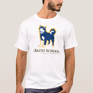 Logotipo del perro de la camiseta de la escuela de