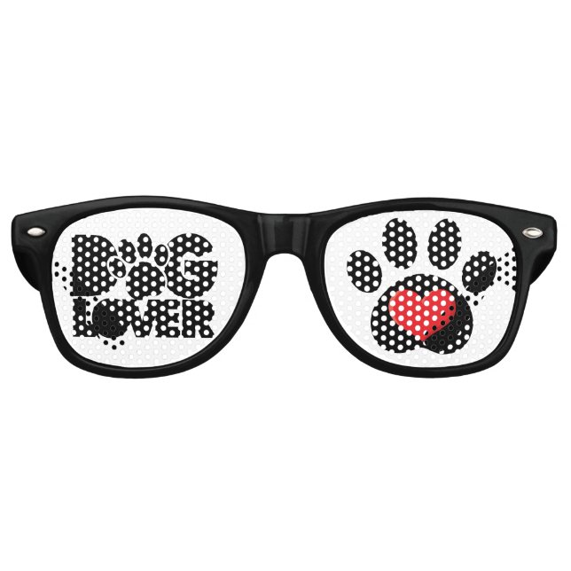 Logotipo del perro Lover Gafas de sol retro (Anverso)