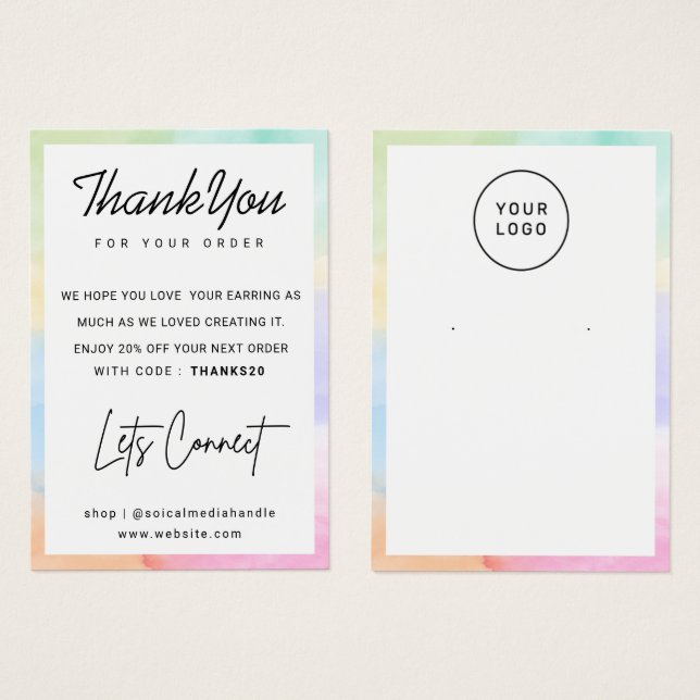 Logotipo del Personalizado Arcoiris Pantalla de in (Anverso y reverso)