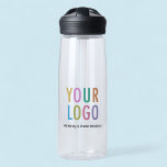 Logotipo del Personalizado de botellas de agua Cam<br><div class="desc">Personalice fácilmente esta botella de agua plástica CamelBak® Eddy® con el logotipo de su propia empresa, el lema, el nombre del destinatario u otro texto personalizado. Tiene un asa, y es a prueba de fugas, una caja fuerte con lavavajillas, y está hecha con BPA de plástico reciclado al 50%, BPS...</div>