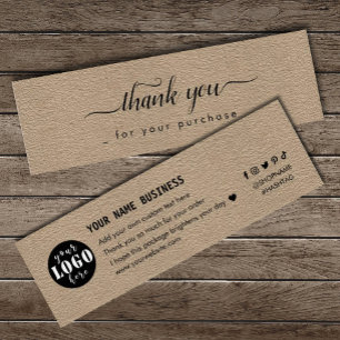 Logotipo del personalizado de papel Kraft gracias