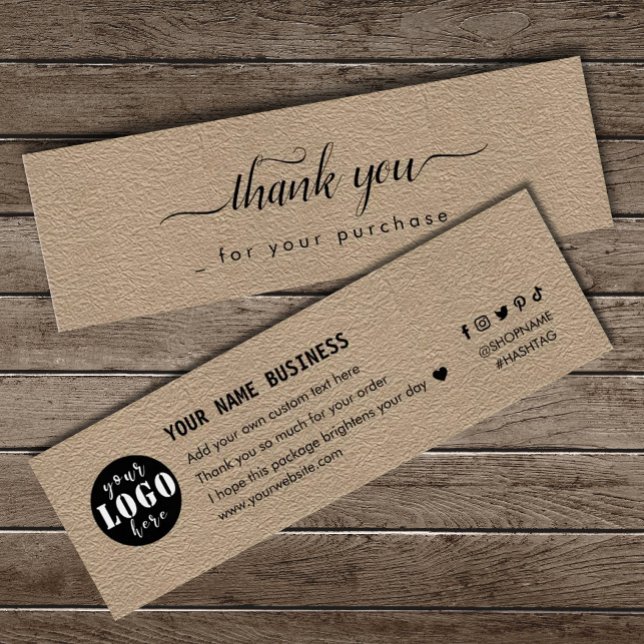 Logotipo del personalizado de papel Kraft gracias  (Subido por el creador)