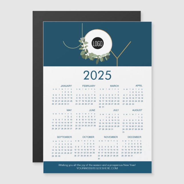 Logotipo del Personalizado JOY Wreath Blue 2025 (Anverso/Reverso)