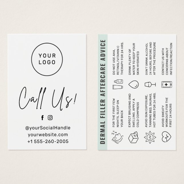 Logotipo del personalizado Tarjeta de asesoramient (Anverso y reverso)