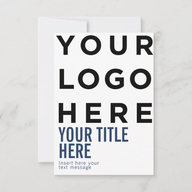 logotipo del personalizado y texto tarjeta de invi (Anverso)