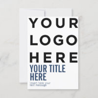 logotipo del personalizado y texto tarjeta de invi