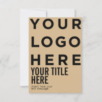 logotipo del personalizado y texto tarjeta de invi