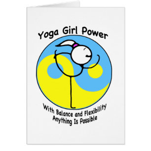 Logotipo del poder del chica de la yoga