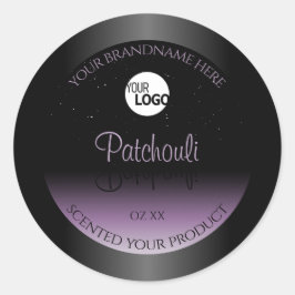 Logotipo del Purpurina de etiquetas de producto gr