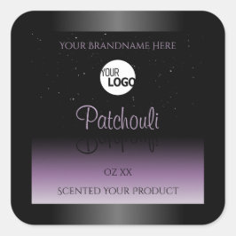 Logotipo del Purpurina de etiquetas de producto gr