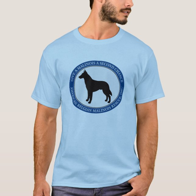 Logotipo del rescate de Malinois de la camiseta (Anverso)