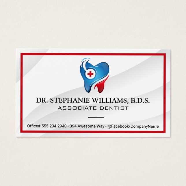 Logotipo dental de ayuda dental | Dentista (Frente)