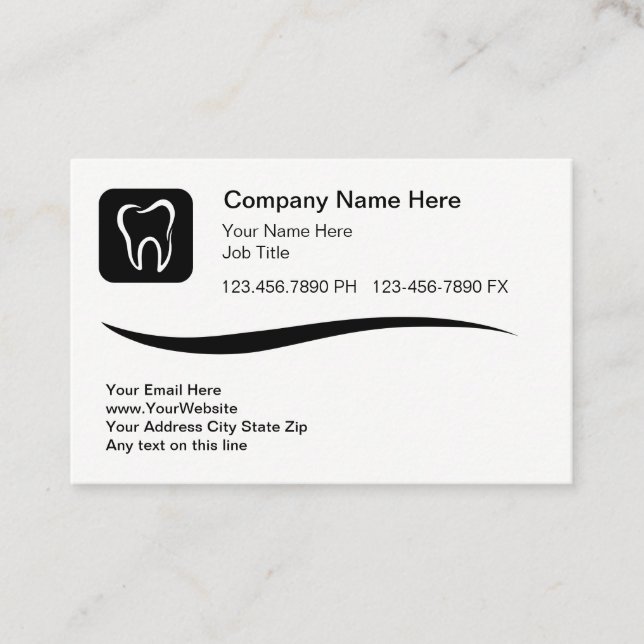 Logotipo dental moderno Tarjetas dentales para emp (Anverso)