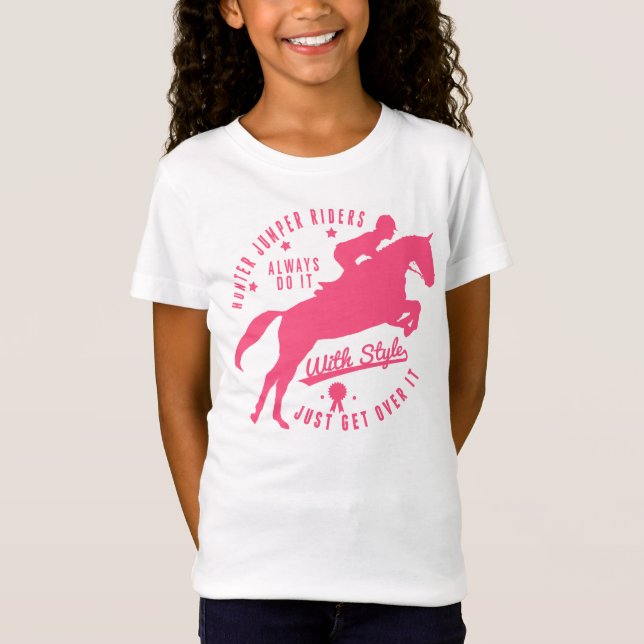 Logotipo ecuestre del rosa de la camiseta del (Anverso)